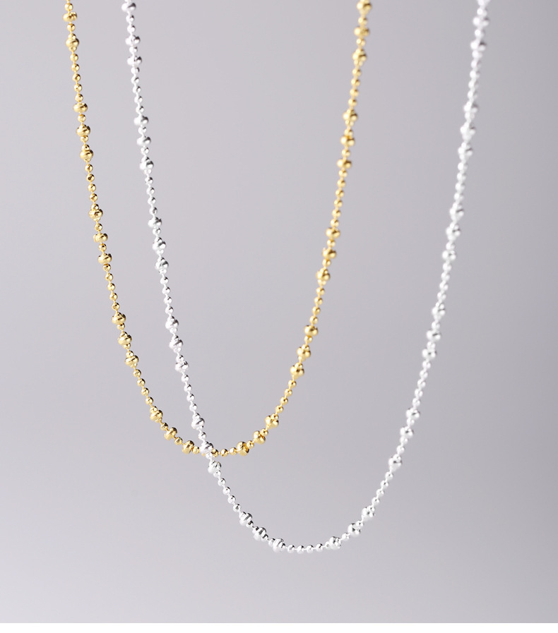 Einfacher Stil Einfarbig Sterling Silber Überzug Halskette display picture 1