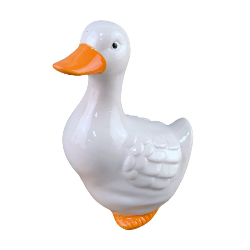 Cerámica cuidadosamente seleccionada mini patitos blancos adornos de animales plantas en macetas rocalla paisaje paisajístico micro paisaje decoración de pato tridimensional