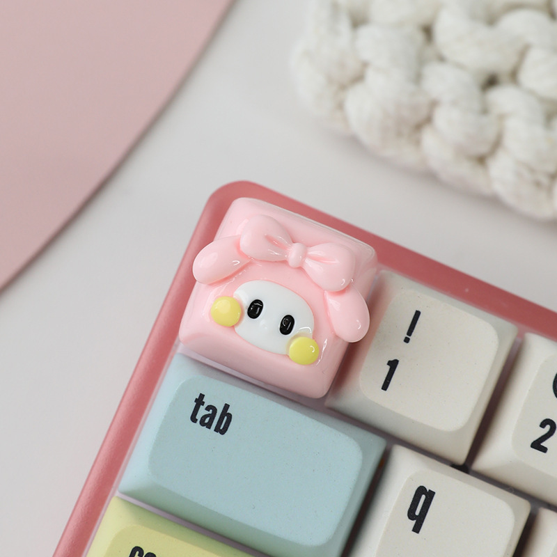 クロスボーダーの人気kt猫の四角いキーキャップの個性的な外装の手作りの立体キーキャップの創意的なカスタマイズのかわいいキーボードキャップ|undefined