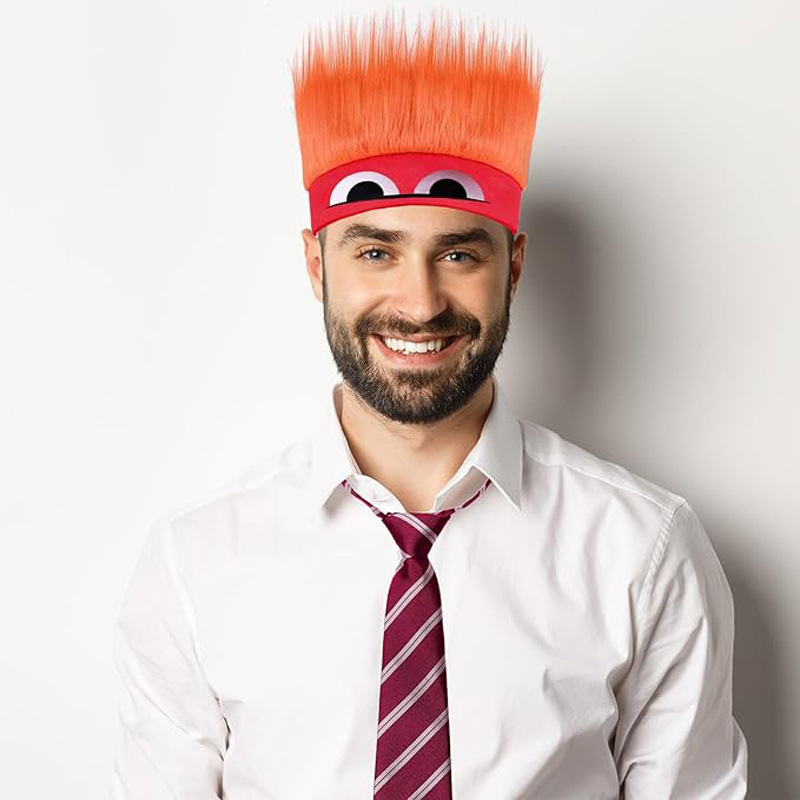 Halloween Party Performance Furry Headband Props Crazy Fan Props Wig Costume Singing Birthday Headband