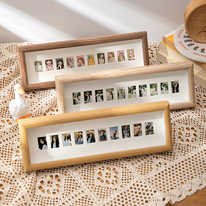 Manufacturer Wholesale Baby Registration Photo Creative Table Photo Frame Inch Photo Infant One-Year Anniversary Frame Solid Wood Photo Wall