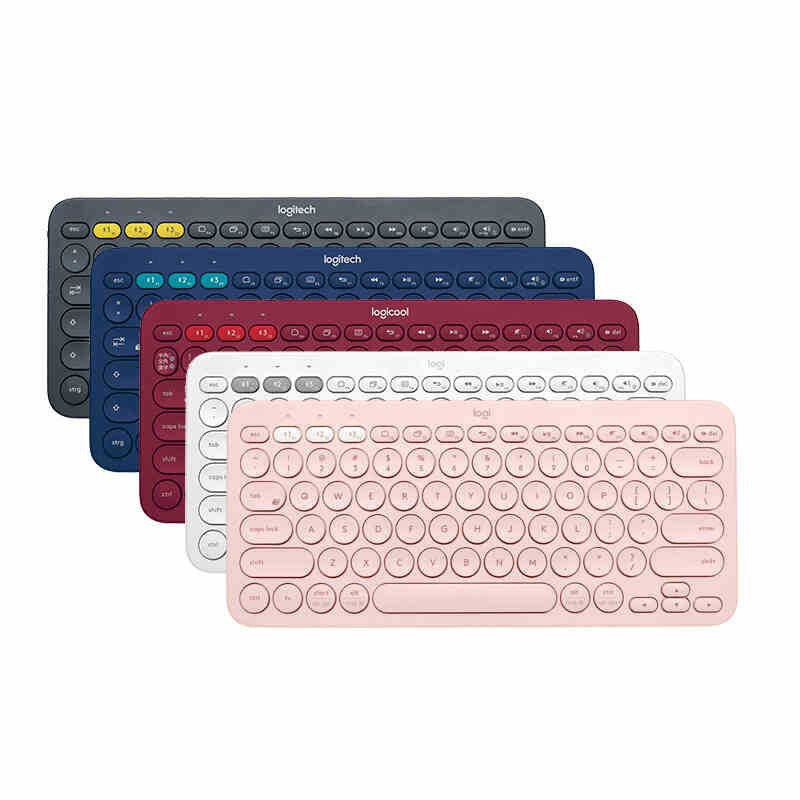 Suitable for Logitech K380 Bluetooth Wireless Keyboard Pink White Mobile Phone Tablet Notebook Android Mac