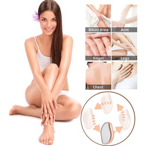 Cross-border nano glass hair polisher, skin-friendly hair removal device, manual hair removal device, exfoliating physical hair removal device