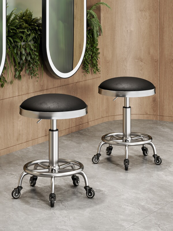 Beauty Stool Beauty Salon Large Work Stool Adjustable Pulley Chair Barber Shop Hair Salon Hair Cutting Round Stool J&