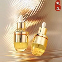 新款30ml电镀滴泵精华液分装瓶厚底乳液玻璃空瓶护肤品