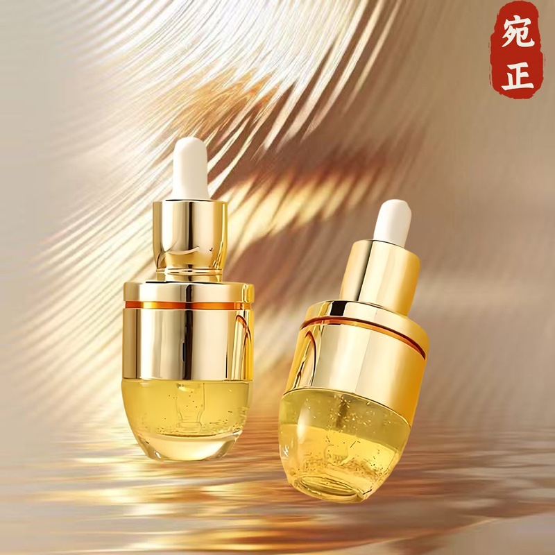 新款30ml电镀滴泵精华液分装瓶厚底乳液玻璃空瓶护肤品|undefined
