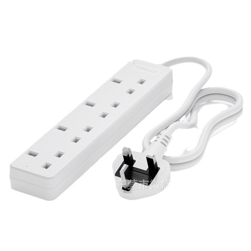 可接线简易英规排插英式四位拖线板插座1.8米英标香港插排延长线