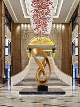 抽象如意大型摆件酒店大堂会所销售中心落地大件摆设雕塑软装饰品