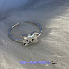 Cartoon one size cute ring, simple and elegant design, on index finger