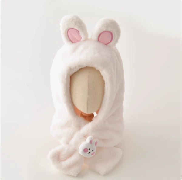Little white rabbit without a mask