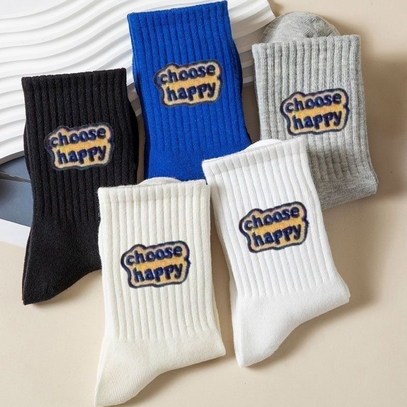 Socks Men's Mid-tube Socks Men's and Women's Couple's Short Socks Sweat Absorbing Stink-proof Stockings Trendy Teenager Letter Sports Socks Socks Men's Mid-tube Socks Men's and Women's Couple's Short Socks Sweat Absorbing Stink-proof Stockings Trendy Teenager Letter Sports Socks