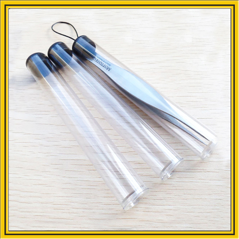 小物品收纳盒镊子管子线香PVC塑胶试管配圆盖五金工具透明包装管