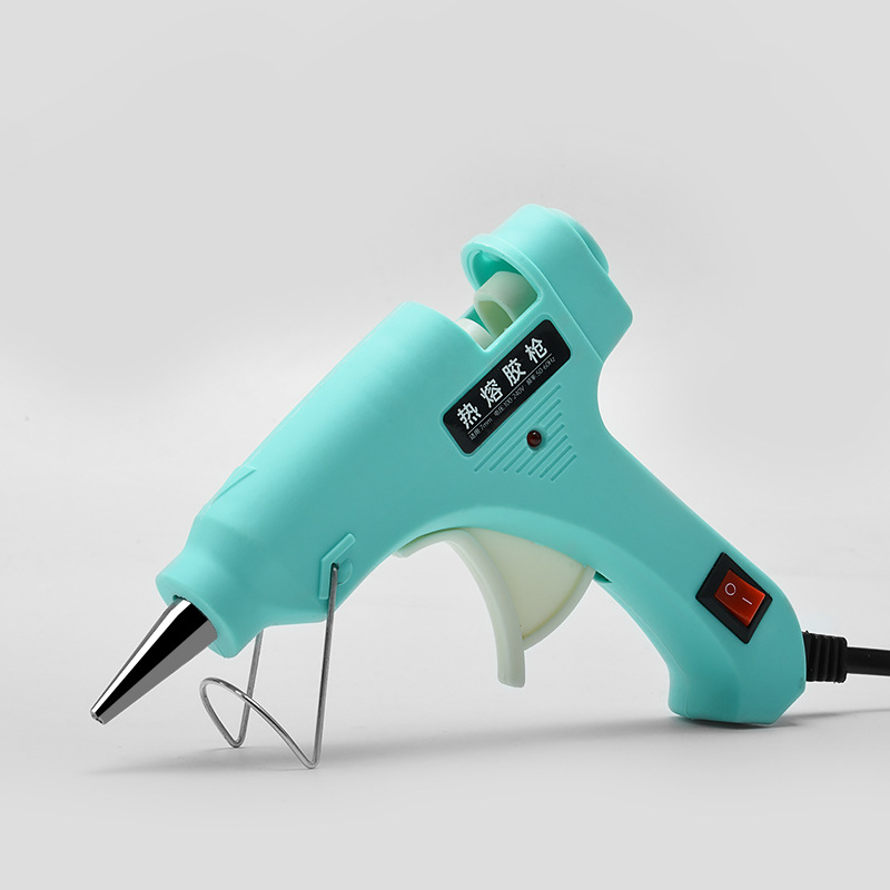 Pistola de pegamento de fusión en caliente más varilla 7mm casa transfronteriza hecha a mano DIY pistola de pegamento de fusión en caliente varilla de pegamento 20W pistola de fusión en caliente hecha a mano para niños