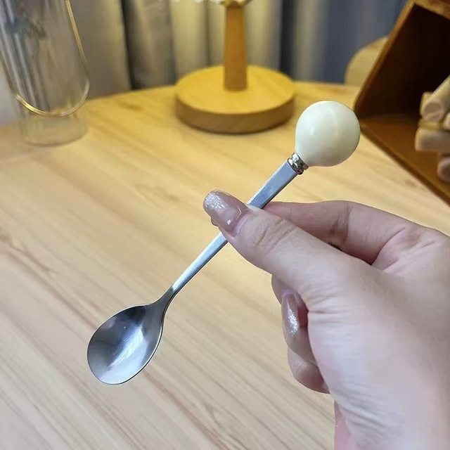 유백색 물던지기 스푼 [opp 포장]