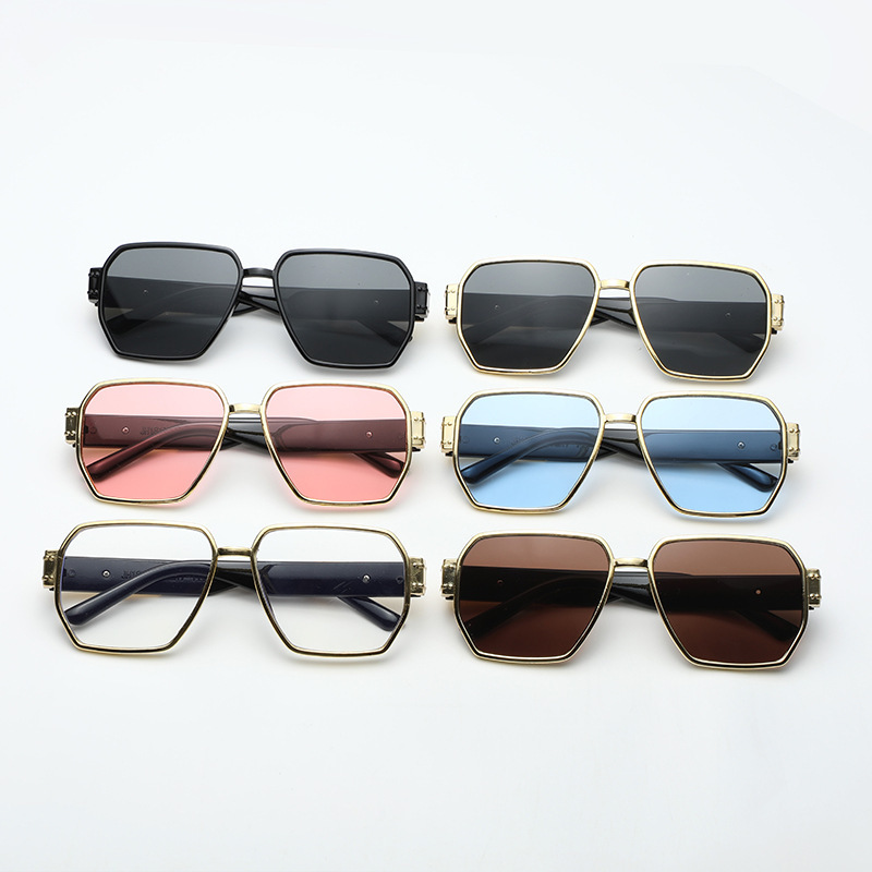Modern Style Solid Color Ac Square Full Frame Women's Sunglasses display picture 2