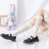 Lace wave love calf rice white