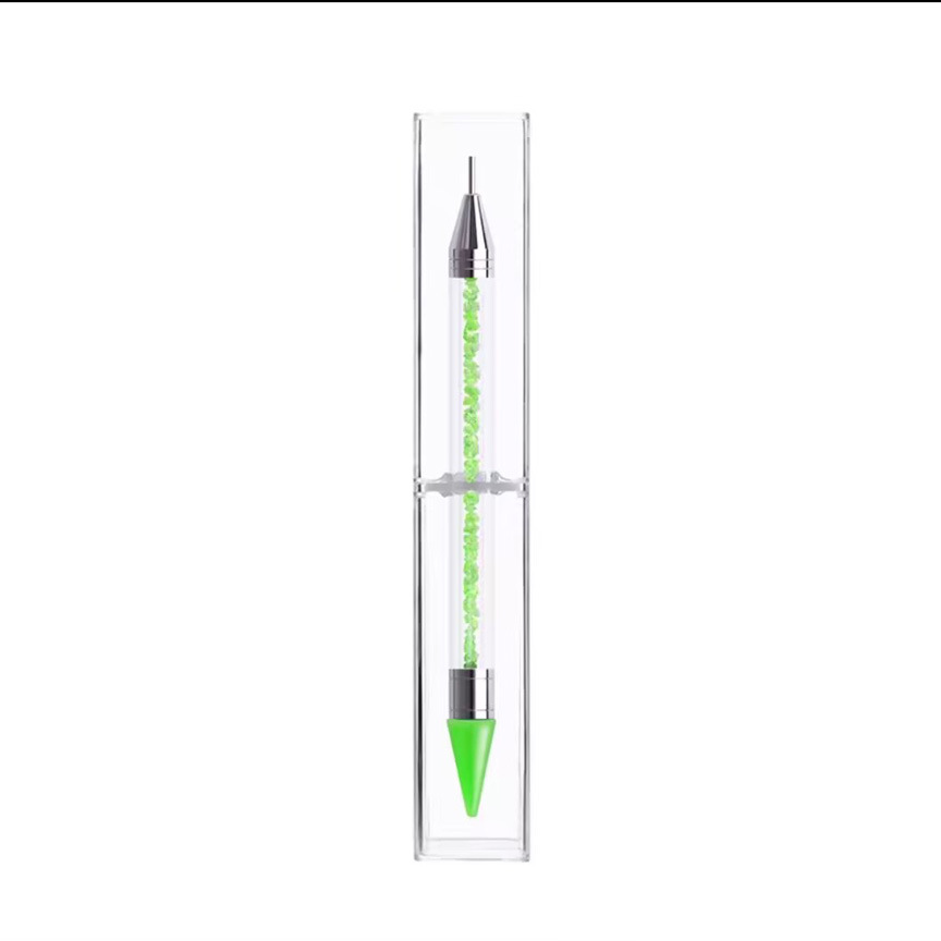 Nail nail drill PEN de doble cabeza de doble propósito pegajoso diamante crayón de uñas diamante joyería punto pluma descarga taladro pluma herramienta de uñas