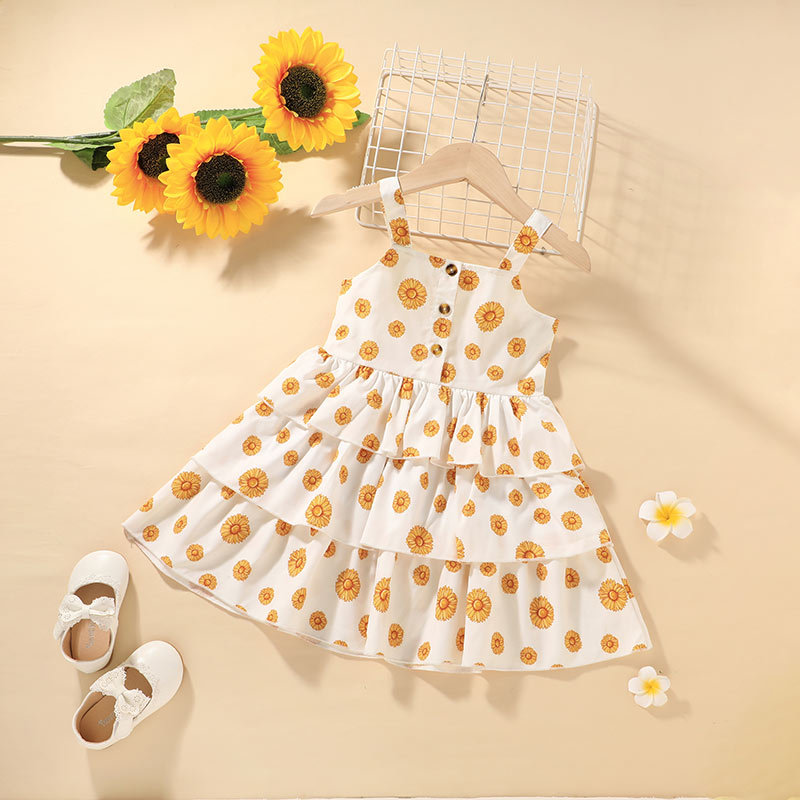 2021 summer new girls dress children's c...