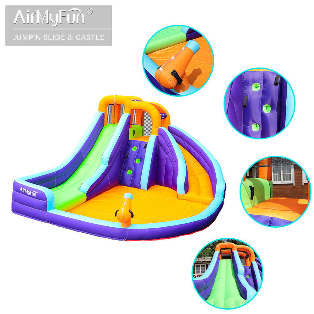 AMF | Spray de agua para el hogar Castillo castillo inflable tobogán de agua para el hogar para niños pequeño castillo inflable