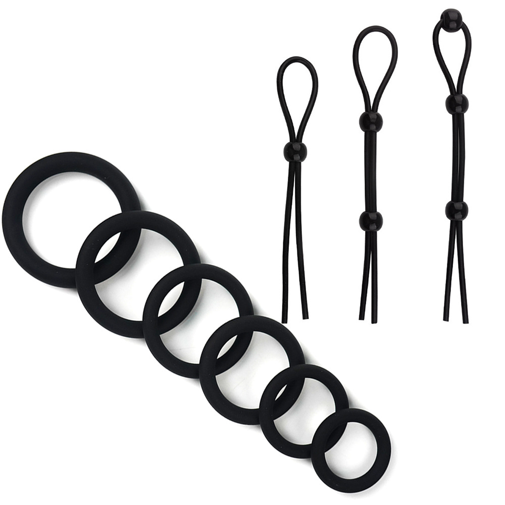 Anillo de bloqueo masculino anillo de prepucio anillo de silicona anillo de pene coqueteo sexual adulto productos sexuales fábrica directa