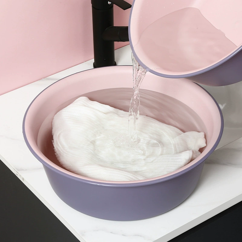 Plastic big washbasin for home use for face washing for laundry for elementary school students, increased thickness