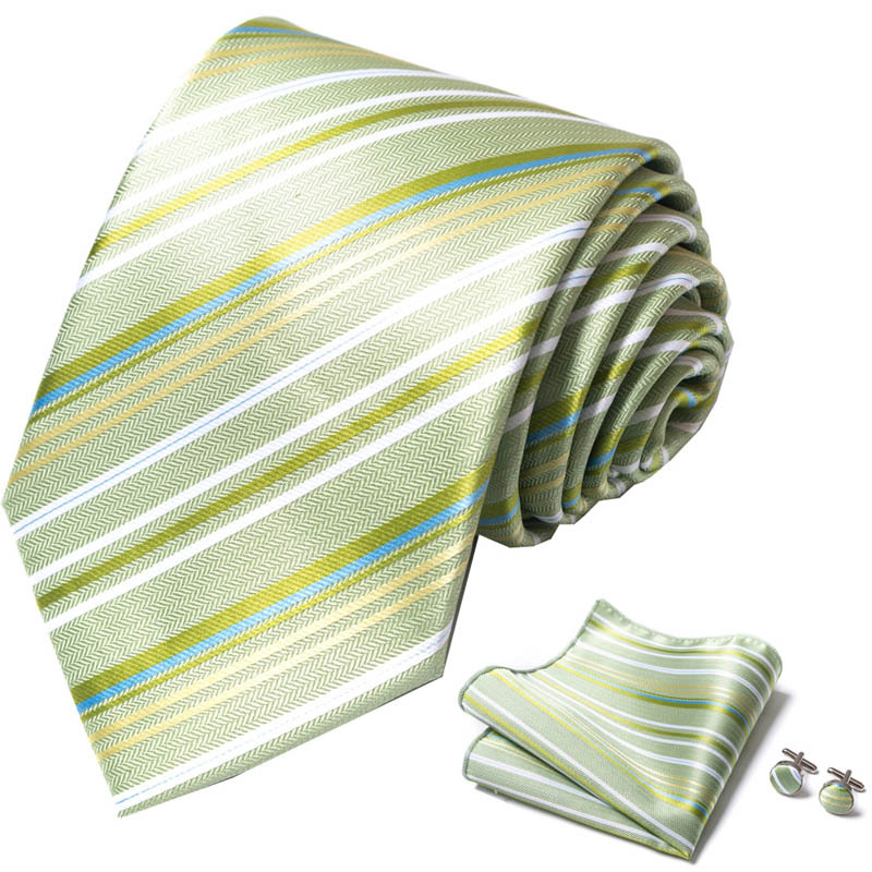 Simple Style Stripe Lattice Waves Polyester Yarn Men's Tie display picture 57