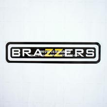跨境外贸淘宝汽车贴纸BRAZZERS反光车贴三角玻璃改装贴批发
