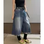 美式高腰春夏新款牛仔裤
