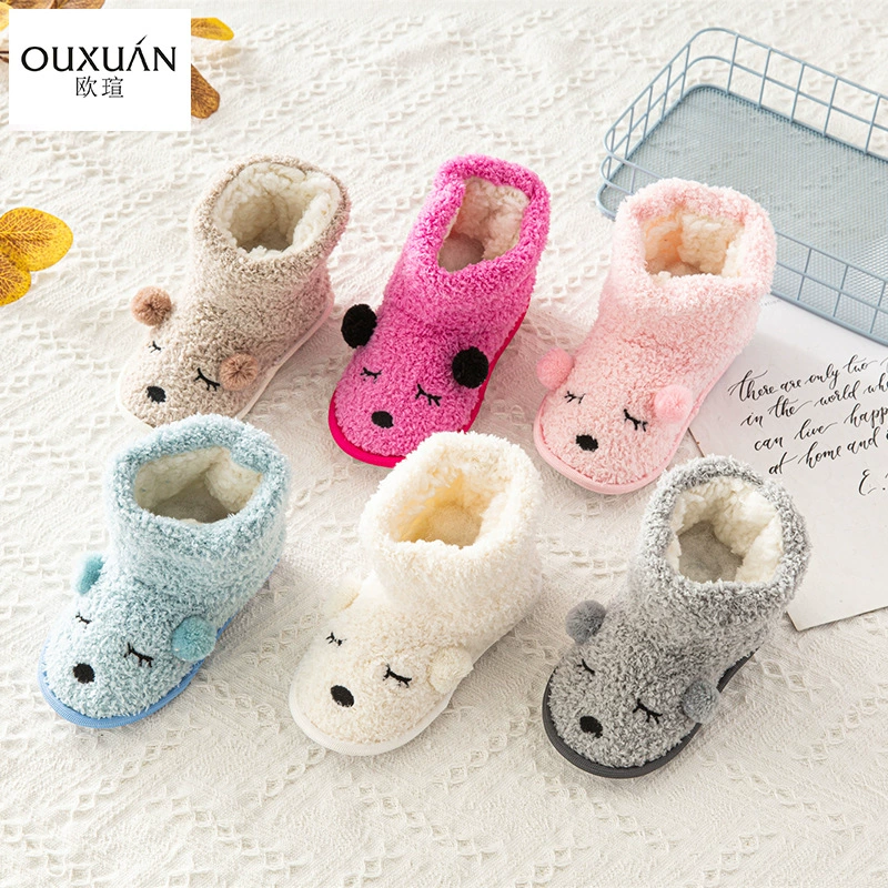 Производители поставляют зимнюю мужскую и женскую детскую обувь, шерстяные медвежьи зимние сапоги на толстом мягком подошве, детская обувь для малышей