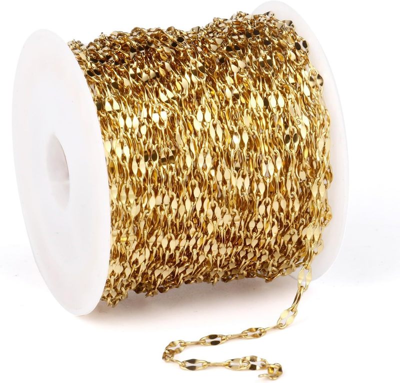 1m 年以降のヨーロッパとアメリカンスタイルのチタン鋼リップチェーン 18K ゴールドフィルドネックレスニッチな個性のヒップホップウェアリングチェーン|undefined