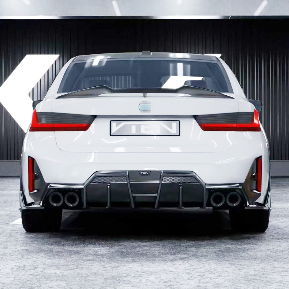 Suitable for BMW 3 Series G20/G28 modification, VTEN second-generation rear spoiler with glossy black paint, V2 rear spoiler for non-destructive installation