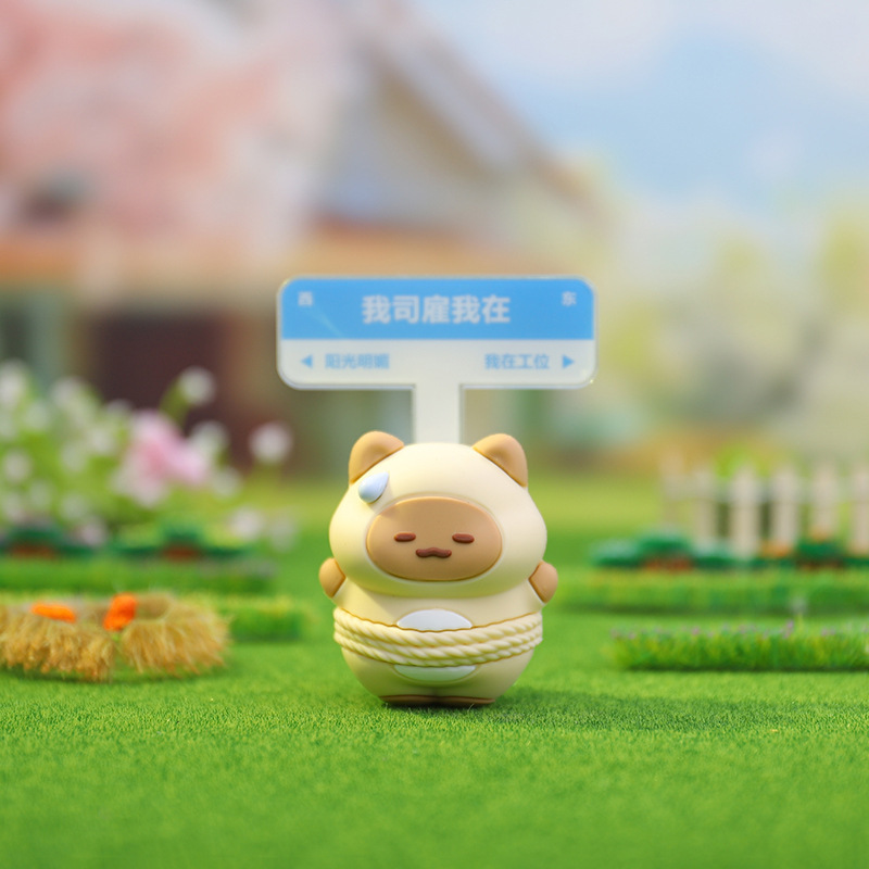 仕事に行くときに心から作るクリエイティブなフィギュア、小動物のアクリルオーナメント、子供の本物のおもちゃ、デスクトップデコレーション、直販|undefined