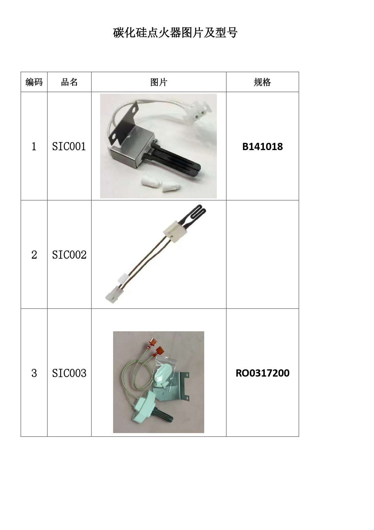 碳化硅点火器图片与型号 2025.04.25 - 副本 (1