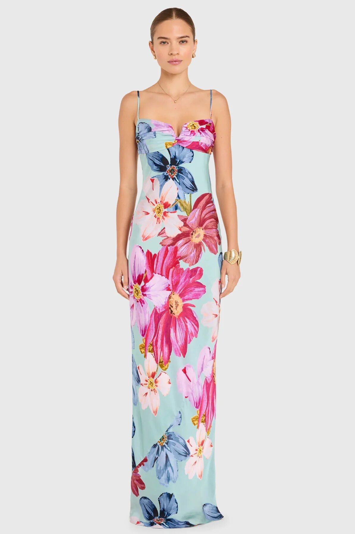 Women's Off-Shoulder Floral Print Dress Spaghetti Strap Bodycon Long Casual Elegant White Slim Fit_ecoleips.com