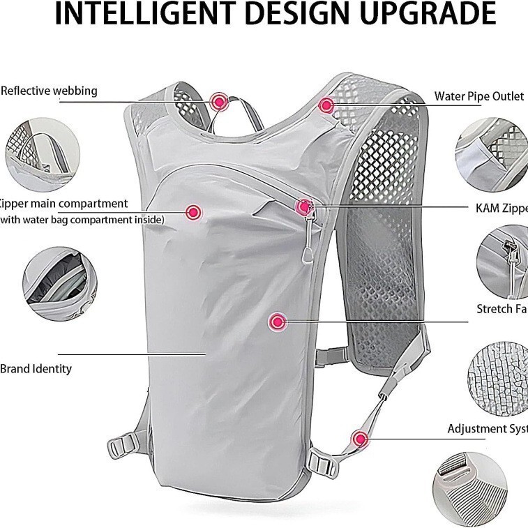 Spot Hiking Backpack Breathable Sports Vest Cycling Running Bicycle Cross-Country Marathon Water Bag Backpack