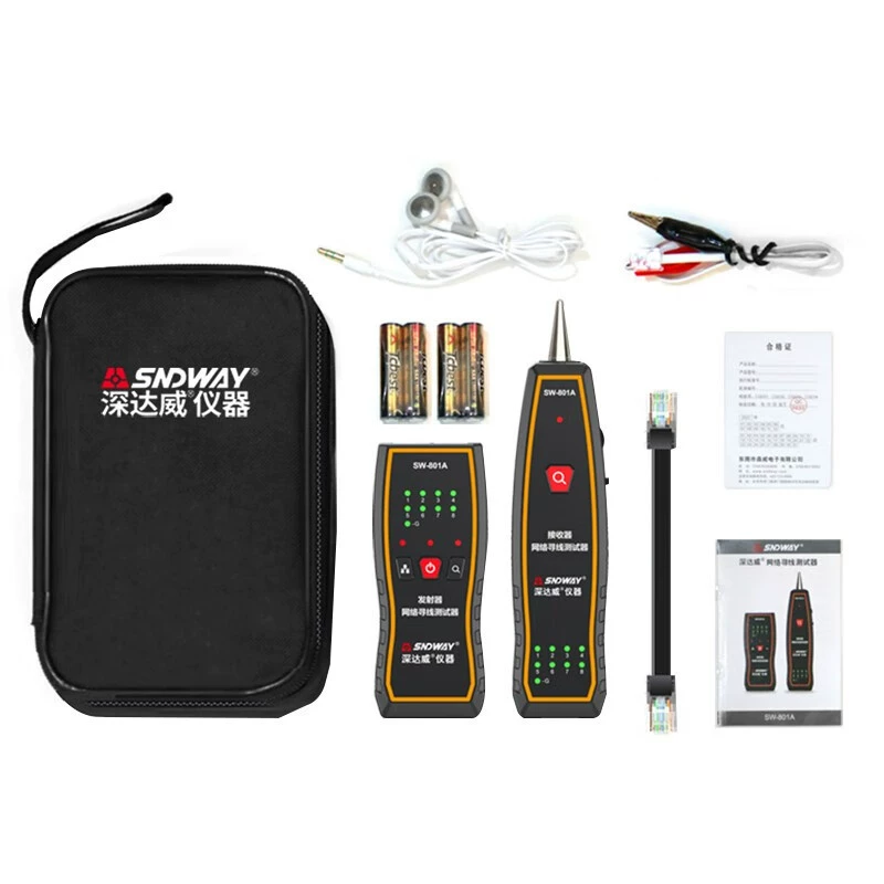 SNDWAY SW-801A линейный искатель сетевого кабеля, телефонного кабеля, детектор живых линий, защита от помех