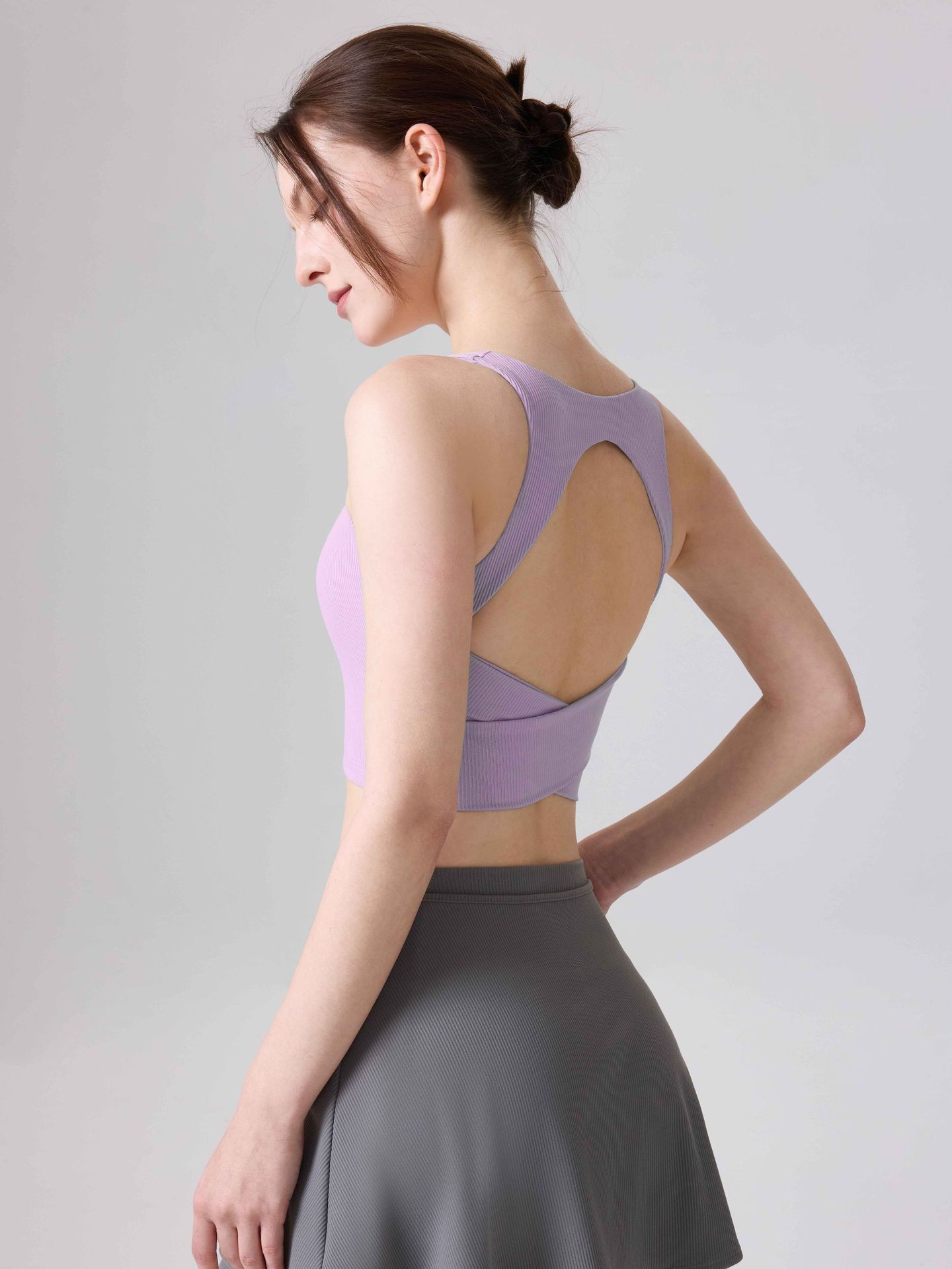 Una sensación desnuda de cintura reducida y adelgazamiento con taza fija integral mariposa hermosa espalda grande espalda abierta se puede usar fuera chaleco de ocio deportivo