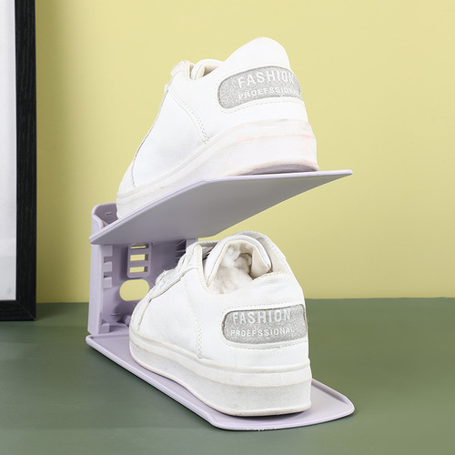 Double-layer simple adjustable shoe rack DIY plastic space-saving integrated shoe storage rack shoe cabinet shoe bracket