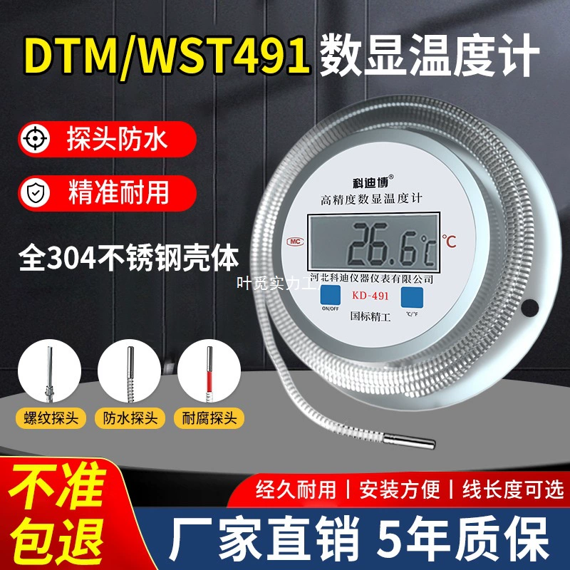 Цифровой термометр kt с зондом, цифровой измеритель температуры воды, высокоточный термометр для воды из нержавеющей стали, 491