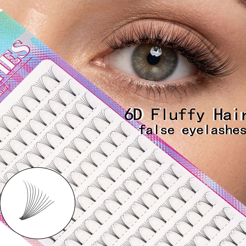 6D Cluster False Eyelashes, Natural and Soft, Easy to Apply, Single Cluster Lashes for Beginners, Natural Style, Segmented Grafting Eyelashes 6D Cluster False Eyelashes, Natural and Soft, Easy to Apply, Single Cluster Lashes for Beginners, Natural Style, Segmented Grafting Eyelashes