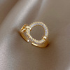 Tide, one size small design fashionable advanced ring, on index finger, light luxury style, high-quality style