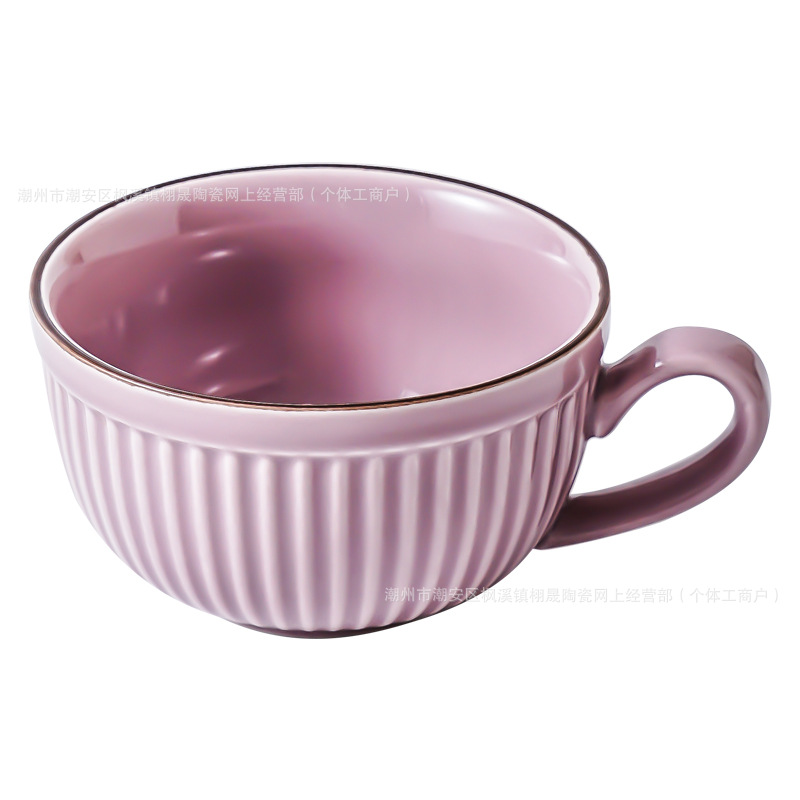Juego de tazas y platillos de café retro, taza especial de café con leche, taza de agua, taza de cerámica, taza de oreja colgante, juego de té de la tarde