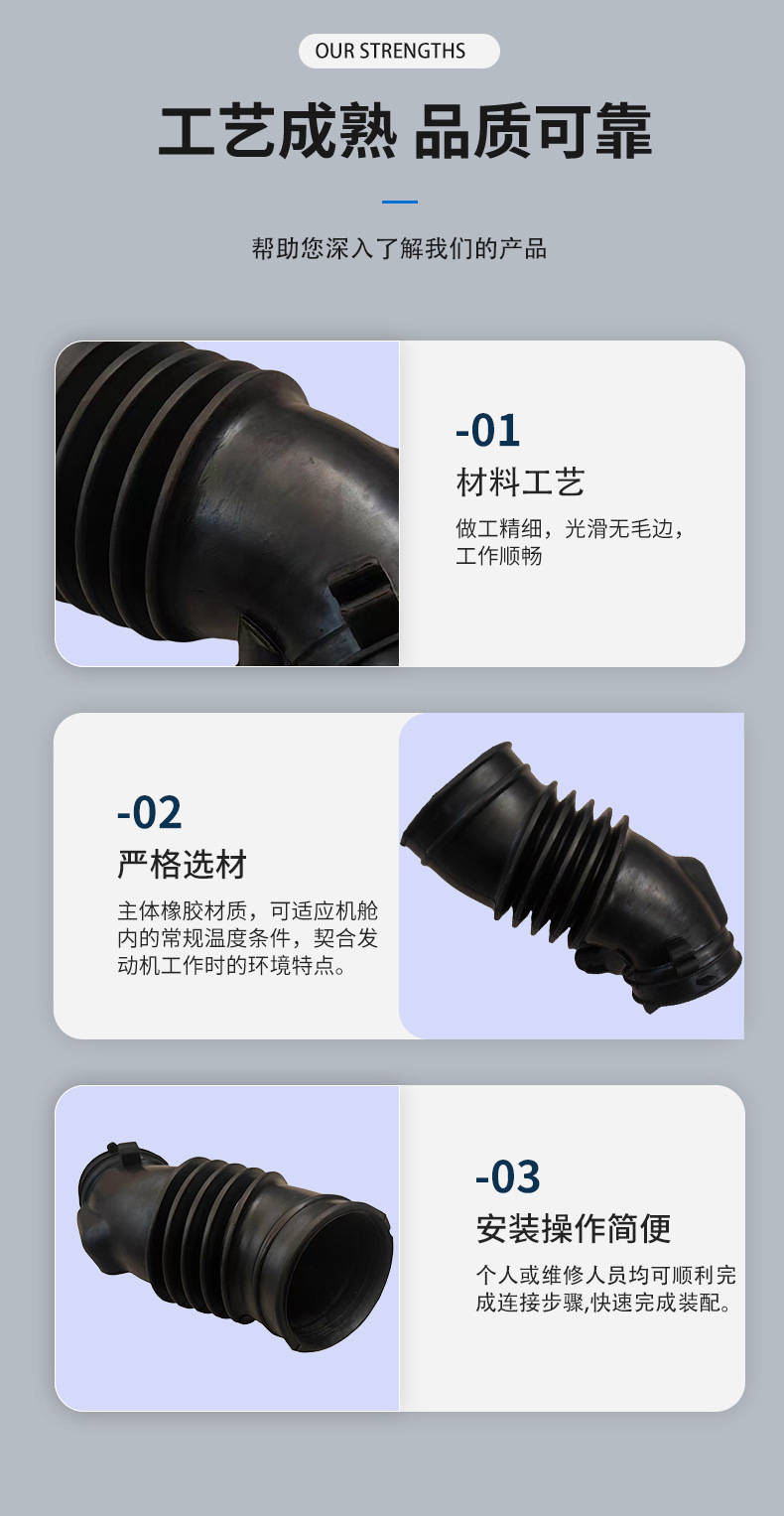 17228-Rv0-A00 Is Suitable for Honda Odyssey 11-17 Models Air Filter Intake Hose Rubber Hose