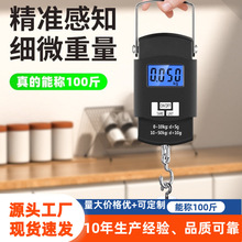 A08手提电子秤克秤精准电子称卖菜专用手提称小型弹簧挂钩行李秤