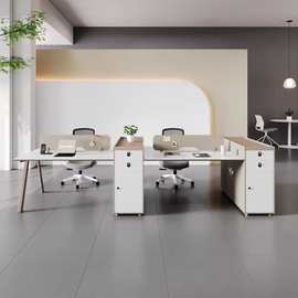 职员办公桌简约现代双4人位6人位屏风工位员工办公室桌椅组合