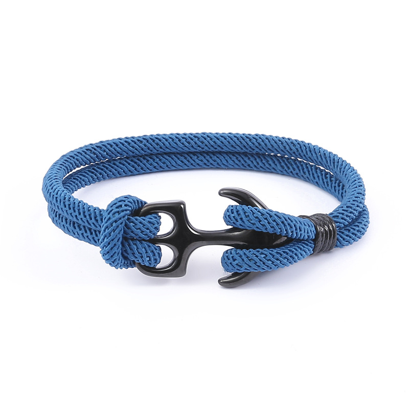 European and American Men's Stainless Steel Plated Golden Ship Anchor Bracelet Women's Couple Milan Rope Umbrella Rope Hand Rope Cross-border Hot Sale European and American Men's Stainless Steel Plated Golden Ship Anchor Bracelet Women's Couple Milan Rope Umbrella Rope Hand Rope Cross-border Hot Sale