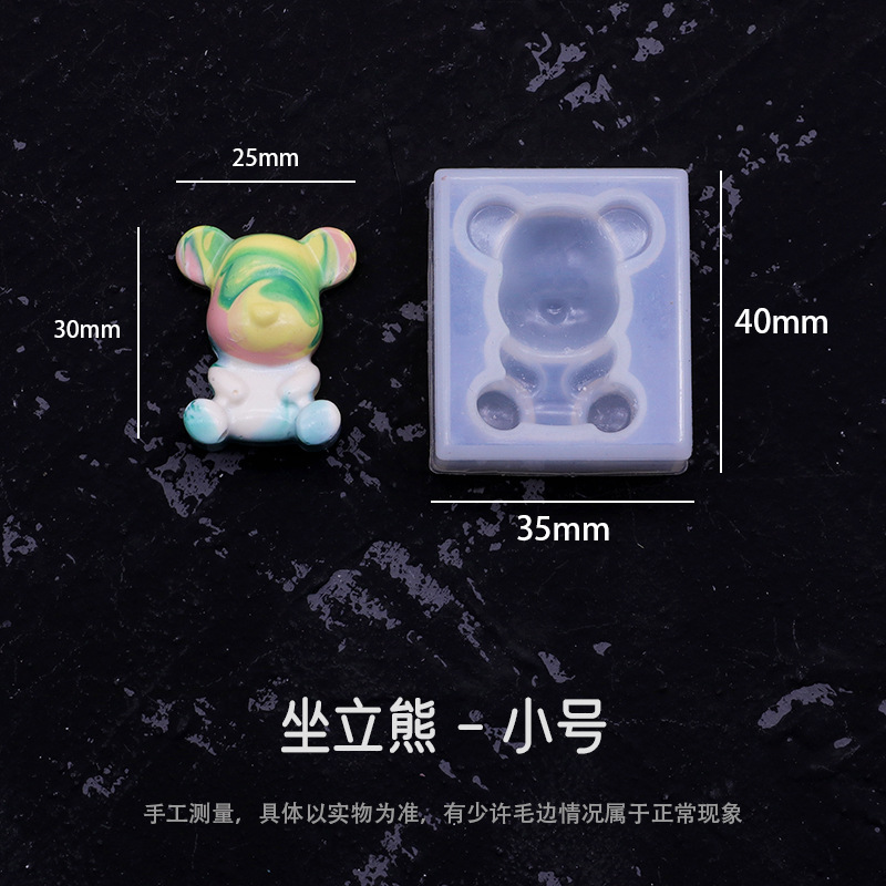 Color europeo fuego pintura sello estrella de silicona Delu amarillo pato lindo molde DIY Goka oso violento Goka alta resistencia a la temperatura