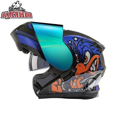 Motosiklet kaskı (dəbilqə), Full-Face Helmet - bluebird-colored-mirror-m57-58