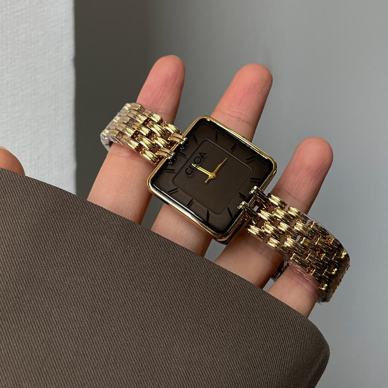 Goldie Simple Square Couple Watch Birthday Gift Women's Waterproof Fashion Fantasy Goddess Watch Women