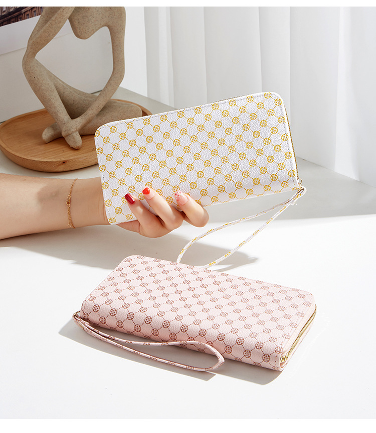 Neuer langer Reißverschluss für Damen, modische Vintage-Geldbörse mit mehreren Kartenfächern und Handytasche_voghion.com